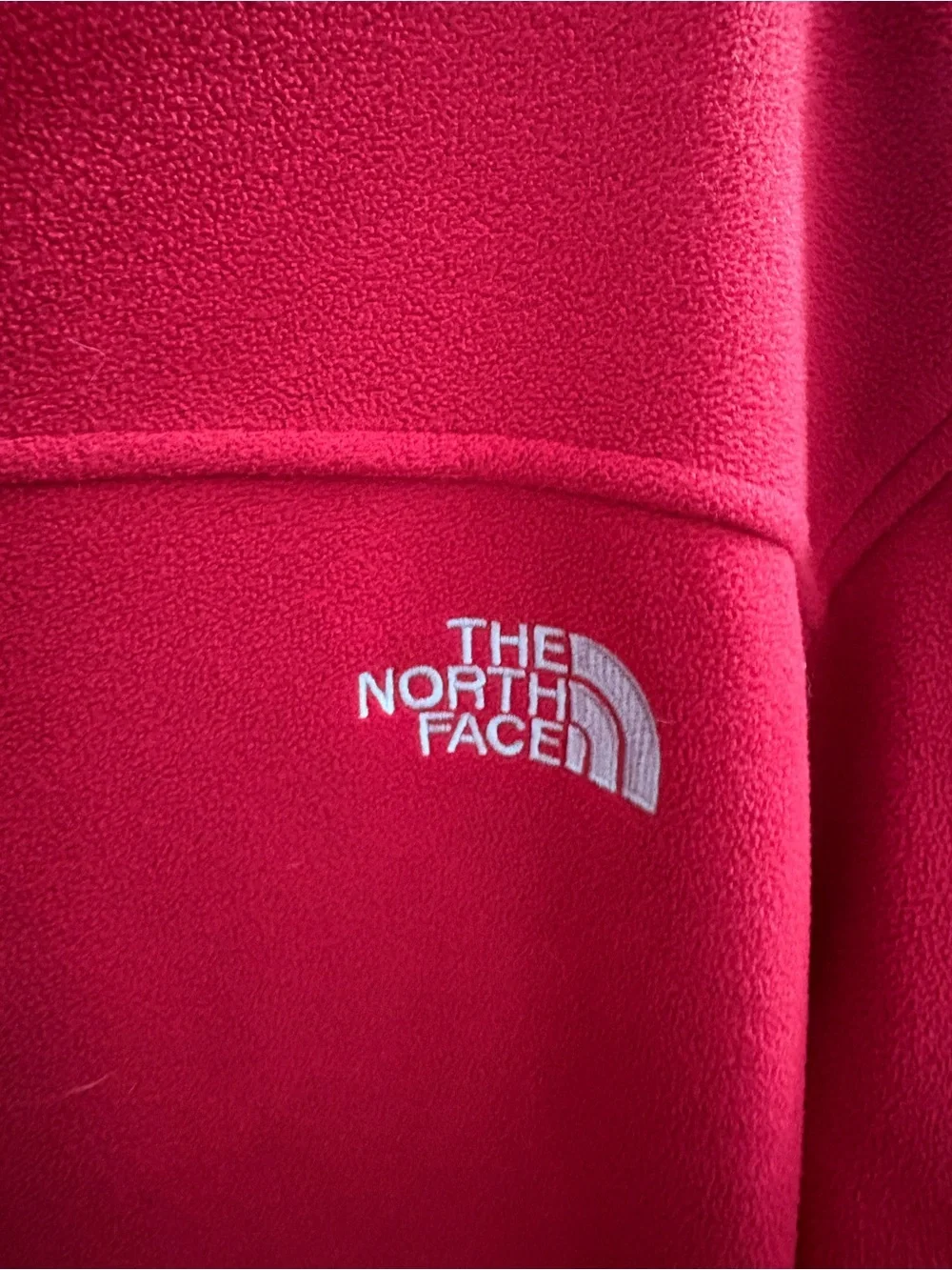 The North Face Men’s Red Fleece Jacket - Full Zip Large